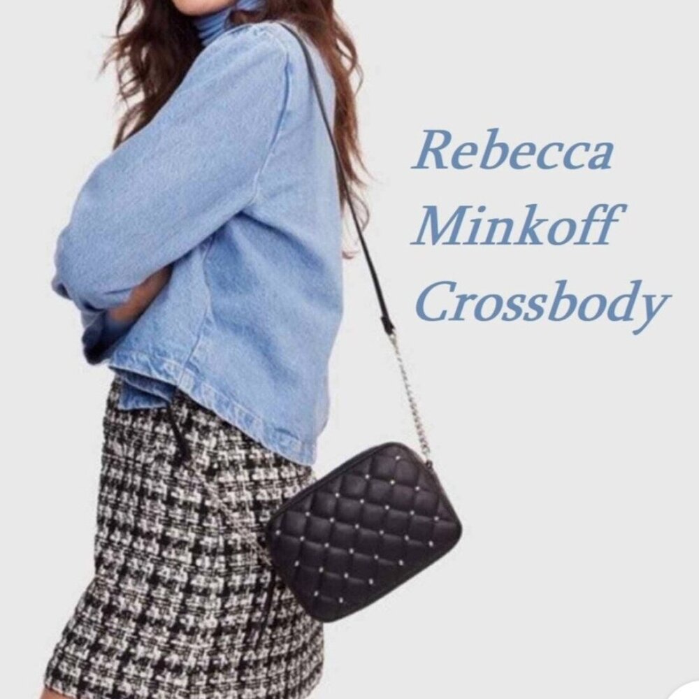 REBECCA MINKOFF CROSSBODY DIAMOND QUILT STUDDED - NWOT